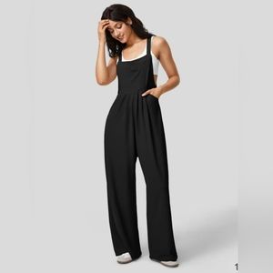 Halara waffle overalls